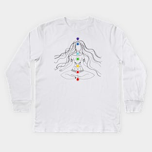 Meditação Kids Long Sleeve T-Shirt